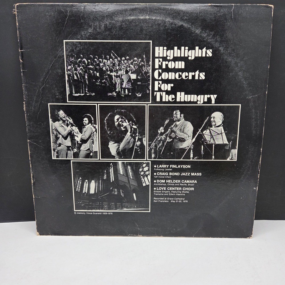 Highlights From Concerts For The Hungry Vinyl LP 1976 Gospel Jazz Live SF Rare